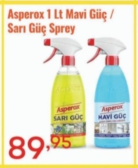 Asperox 1 Lt Mavi Güç / Sarı Güç Sprey