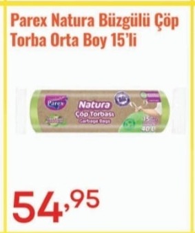 Parex Natura Büzgülü Çöp Torba Orta Boy 15'Li