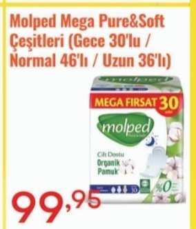 Molped Mega Pure&Soft Çeşitleri (Gece 30'Lu / Normal 46'Lı / Uzun 36'Lı)