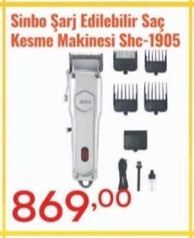 Sinbo Şarj Edilebilir Saç Kesme Makinesi Shc-1905