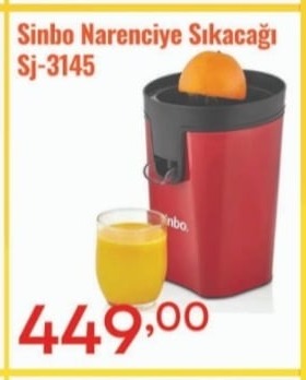 Sinbo Narenciye Sıkacağı Sj-3145