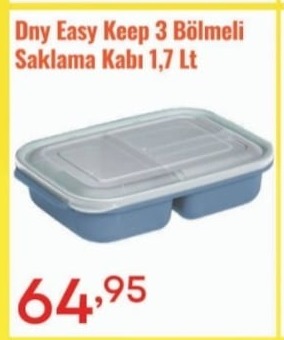 Dny Easy Keep 3 Bölmeli Saklama Kabı 1.7 Lt