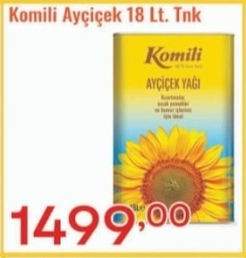 Komili Ayçiçek 18 Lt Tnk