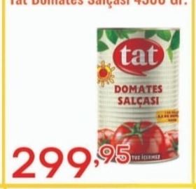Tat Domates Salçası 4500 Gr