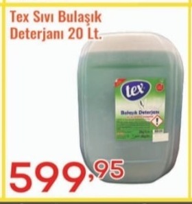 Tex Sıvı Bulaşık Deterjanı 20 Lt.