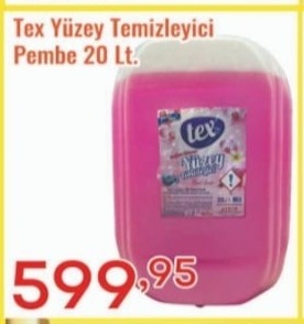 Tex Yüzey Temizleyici Pembe 20 Lt.