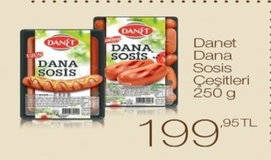 Danet Dana Sosis Çeşitleri 250 G