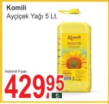Komili Ayçiçek Yağı 5 Lt.