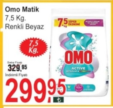 Omo Matik 7,5 Kg Renkli Beyaz