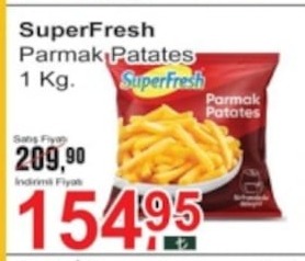 Superfresh Parmak Patates 1 Kg