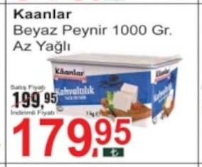 Kaanlar Beyaz Peynir 1000 Gr.