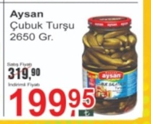 Aysan Çubuk Turşu 2650 Gr