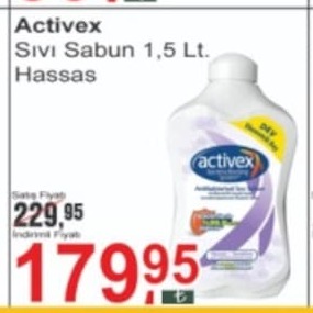 Activex Sıvı Sabun 1,5 Lt