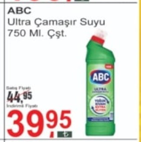 Abc Ultra Çamaşır Suyu 750 Ml. Çşt.