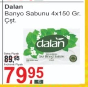 Dalan Banyo Sabunu 4X150 Gr. Çşt.