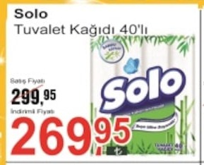 Solo Tuvalet Kağıdı 40'Lı