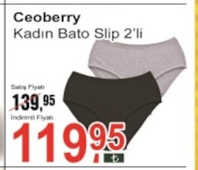 Ceoberry Kadın Bato Slip 2'Li