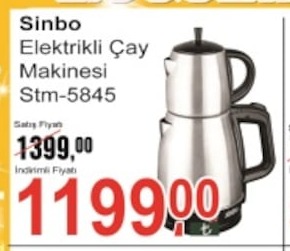 Sinbo Elektrikli Çay Makinesi Stm-5845