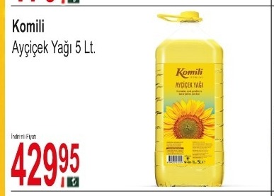 Komili Ayçiçek Yağı 5 Lt