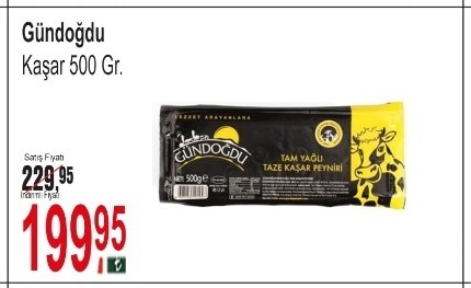 Gündoğdu Kaşar 500 Gr