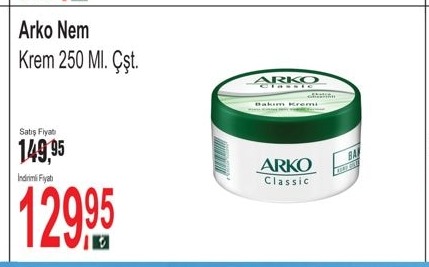 Arko Nem Krem 250 Ml Çşt.