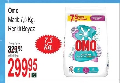 Omo Matik 7,5 Kg Renkli Beyaz