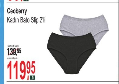 Ceoberry Kadın Bato Slip 2'Li
