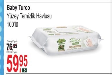 Baby Turco Yüzey Temizlik Havlusu 100'Lü