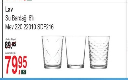 Lav Su Bardağı 6'Lı