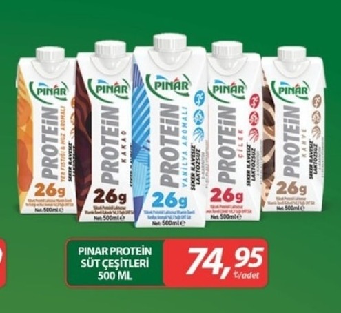 Pinar Protein Süt Çeşitleri 500Ml