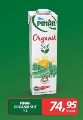 Pınar Organik Süt 1L