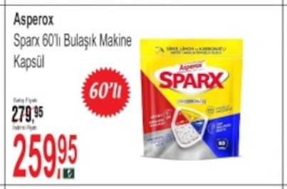 Asperox Sparx 60'Lı Bulaşık Makine Kapsül