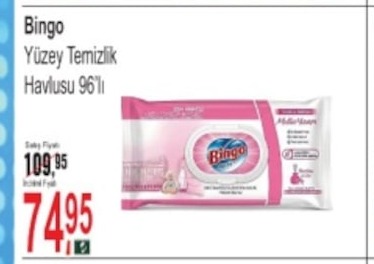 Bingo Yüzey Temizlik Havlusu 96'Lı