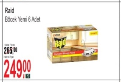 Raid Böcek Yemi 6 Adet