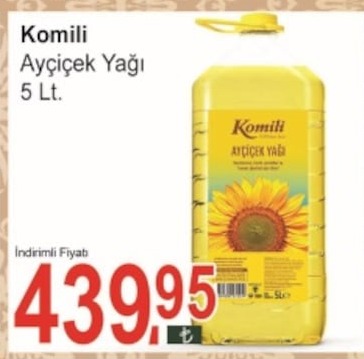Komili Ayçiçek Yağı 5 Lt.