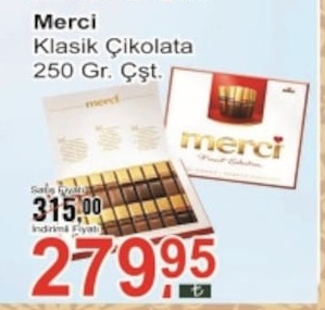 Merci Klasik Çikolata 250 Gr.