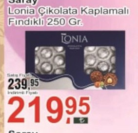 Lonia Cakolata Kaplamalı Findıklı 250 Gr.