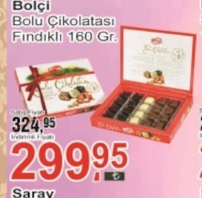 Bolçi Bolu Çikolatası Fındıklı 160 Gr.