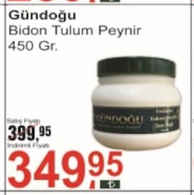 Gündoğdu Bidon Tulum Peynir 450 Gr.
