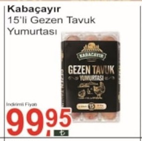 Kabaçayır 15'Li Gezen Tavuk Yumurtası