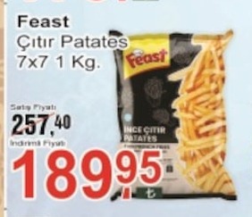 Feast Çıtır Patates 7X7 1 Kg