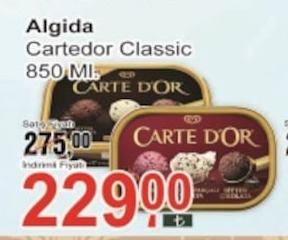 Algida Cartedor Classic 850 Ml