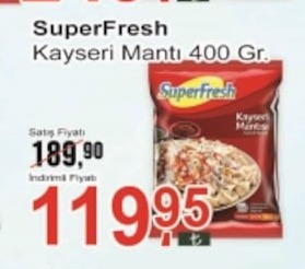 Superfresh Kayseri Mantı 400 Gr