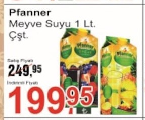 Pfanner Meyve Suyu 1 Lt.