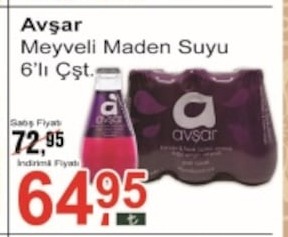 Avşar Meyveli Maden Suyu 6'Lı Çst.