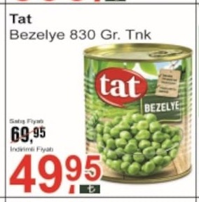 Tat Bezelye 830 Gr.