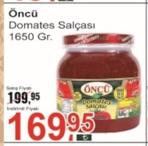 Öncü Domates Salçası 1650 Gr.
