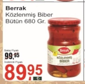 Berrak Közlenmiş Biber Bütün 680 Gr.