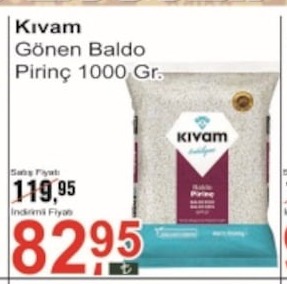 Kivam Gönen Baldo Pirinç 1000 Gr.