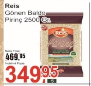 Reis Gönen Baldo Pirinç 2500 Gr.